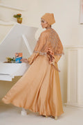 Lemon Sun Abaya & Cape Set - Veil of the Essence