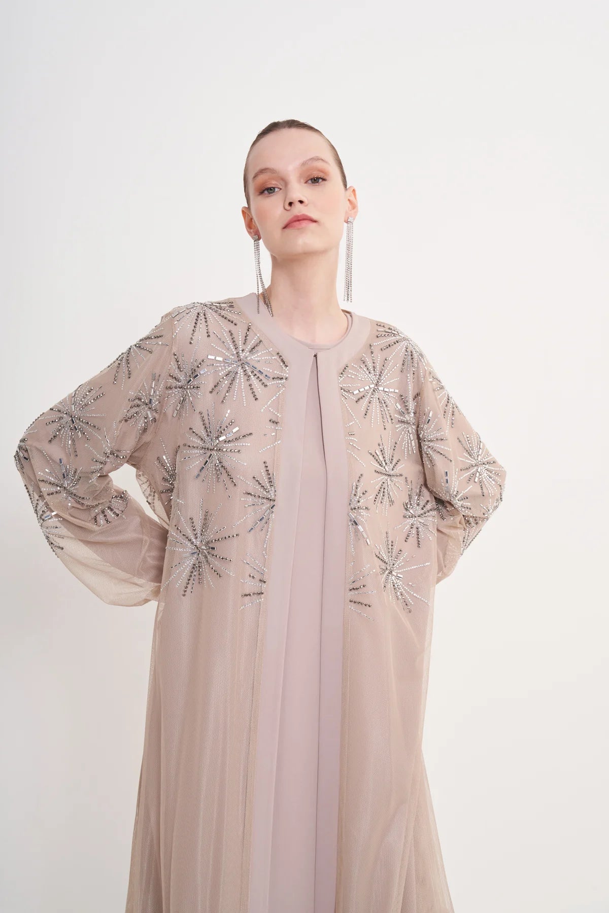 Sandstone Aura Abaya - Veil of the Essence