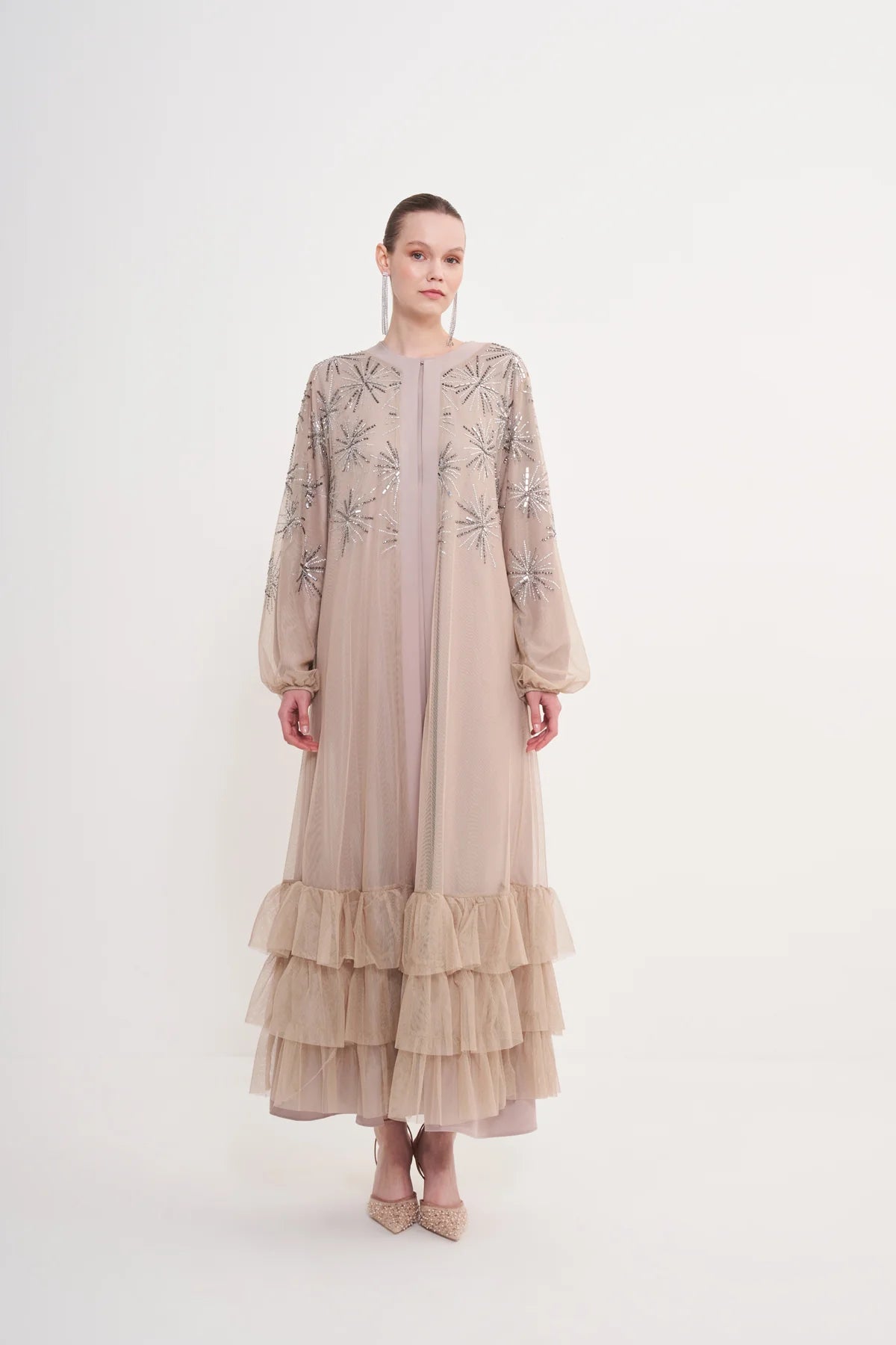 Sandstone Aura Abaya - Veil of the Essence