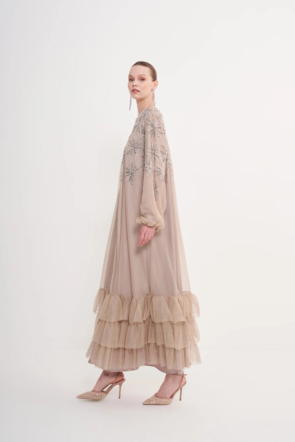 Sandstone Aura Abaya - Veil of the Essence