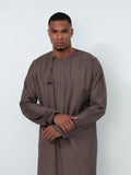 Earth Brown Omani Kandura - Veil of the Essence