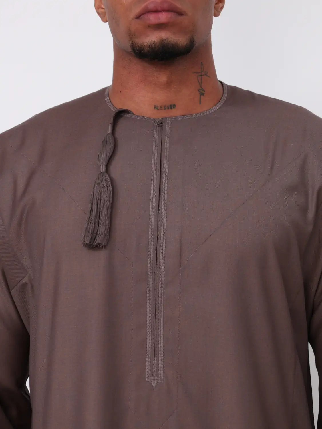 Earth Brown Omani Kandura - Veil of the Essence