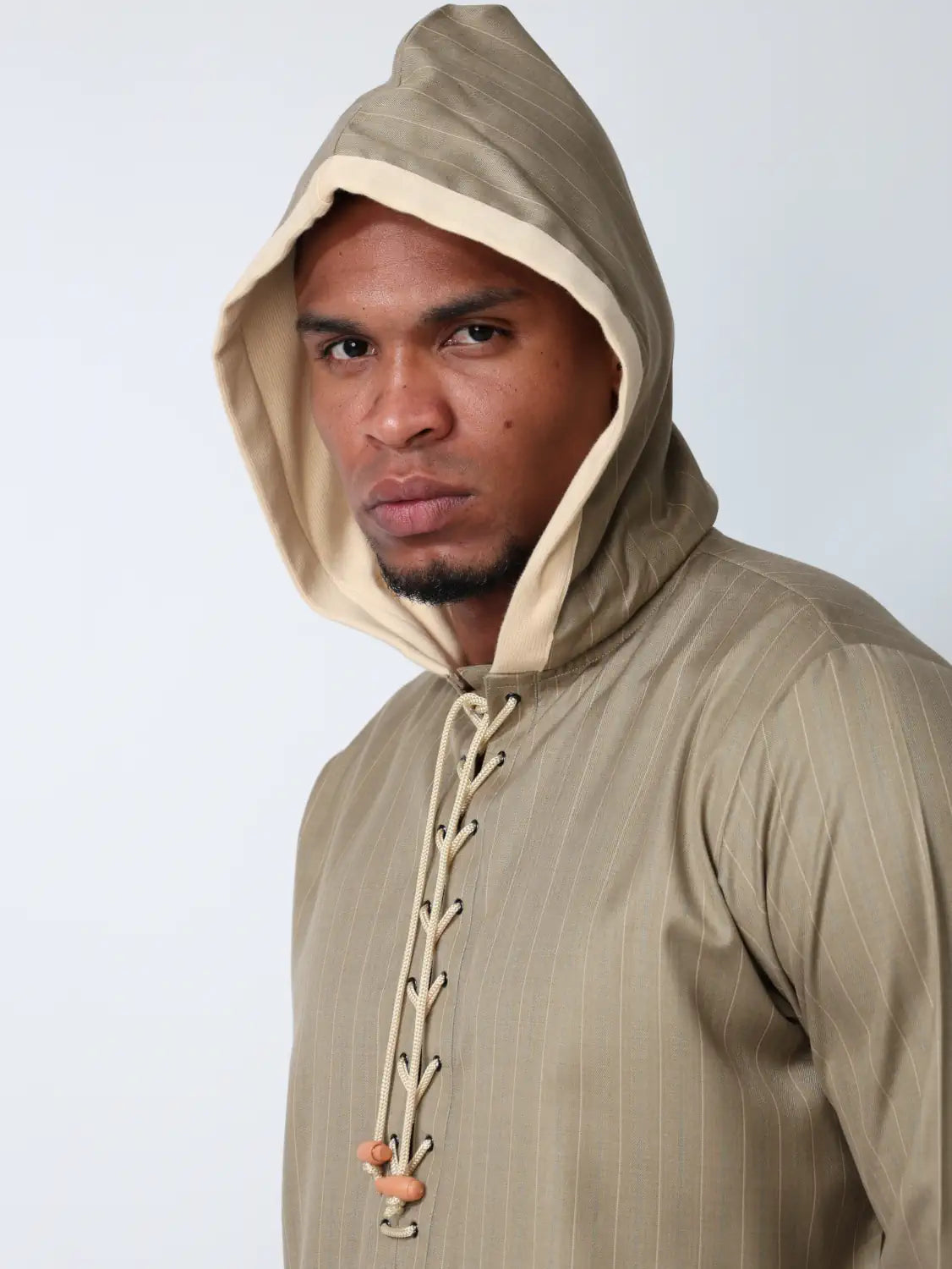 Khaki Moroccan Thobe - Veil of the Essence