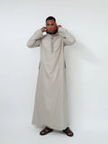 Stone Grey Moroccan Thobe - Veil of the Essence
