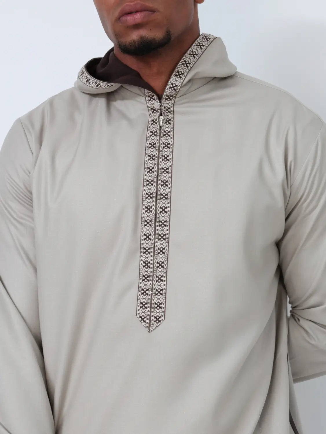 Stone Grey Moroccan Thobe - Veil of the Essence