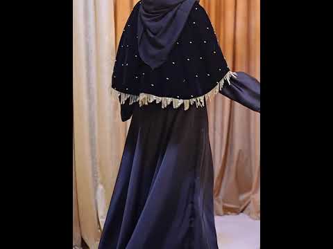 Black Velvet Gold Embroidered Cape